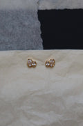 Oval Twin Stud Earrings