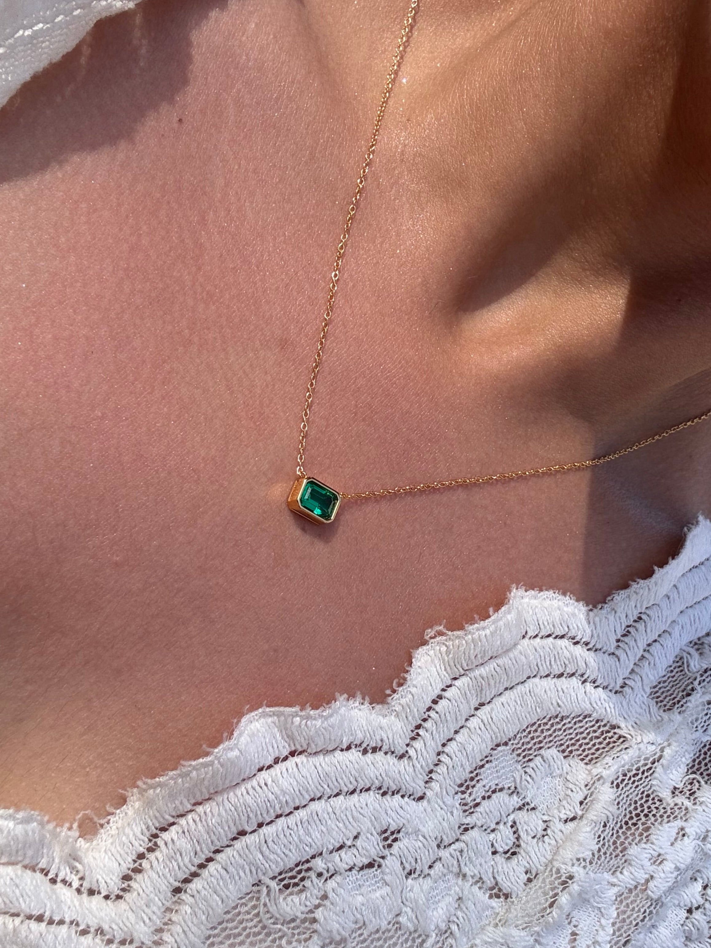 Emerald Diamond Necklace